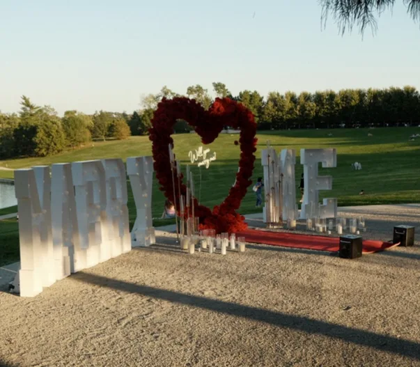Marry Me Marquee Letters