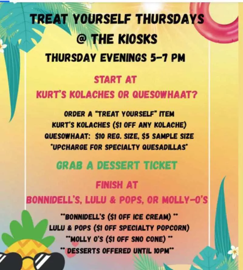 Treat Yourself Thursdays at The Kiosks