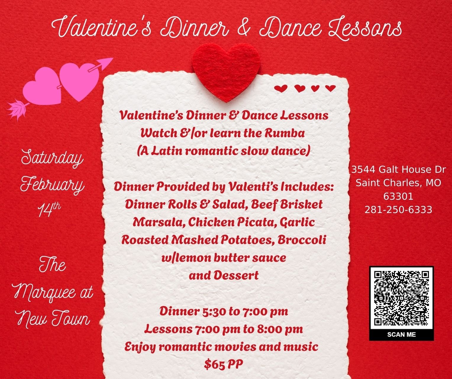 Valentine’s Dinner & Dance Lessons